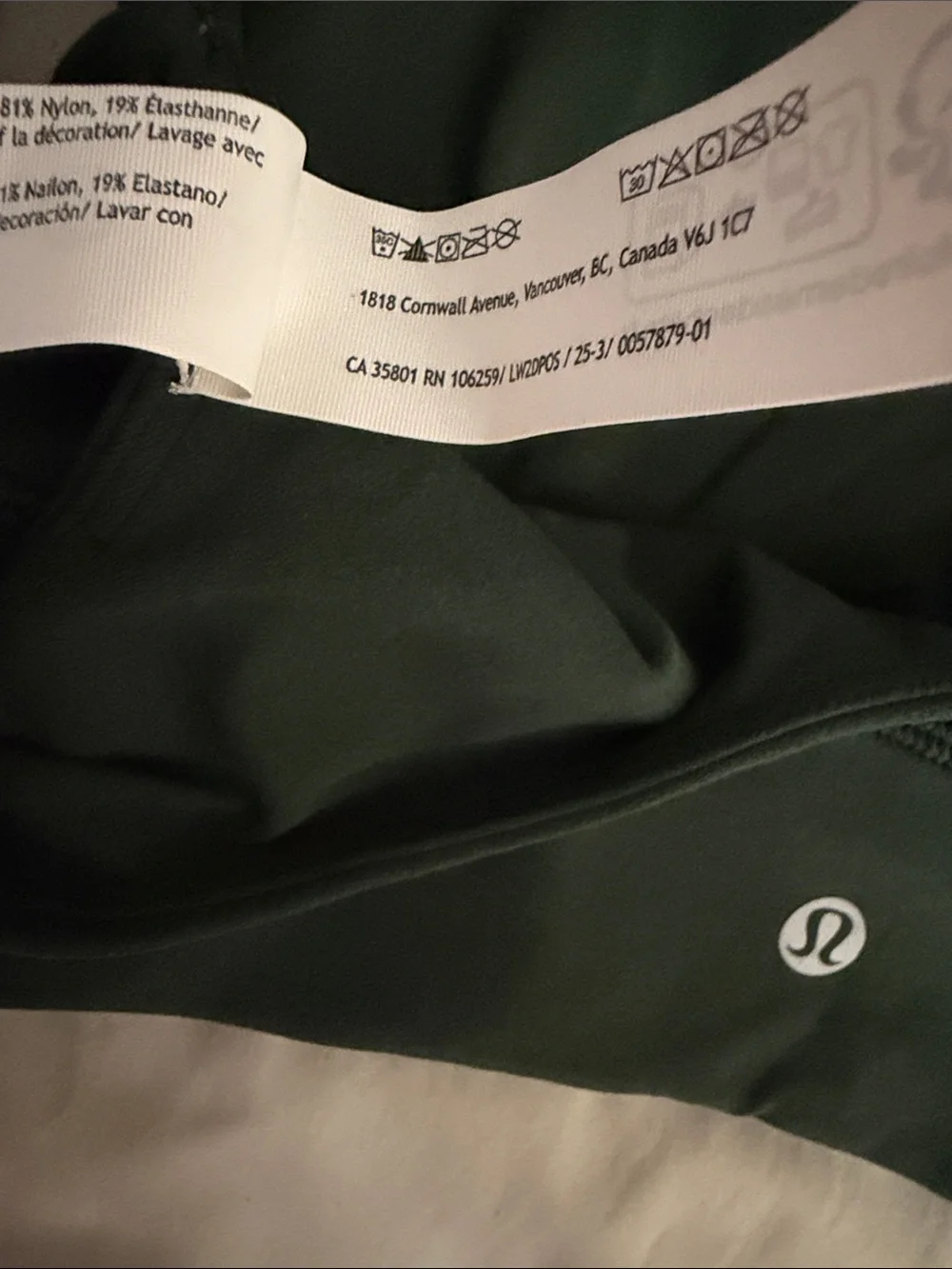 lululemon athletica Align V-Neck Bra — Legacy Green